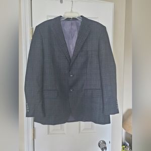 Haggar blazer, dark gray plaid, Men's 42R